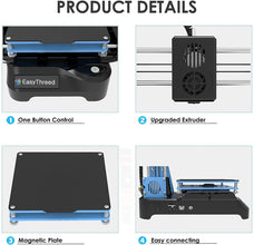 EasyThreed K7 Mini 3D Printer – Compact Entry-Level Toy Printer for Kids & Beginners | Uses PLA/TPU Filament | Printin3D.co