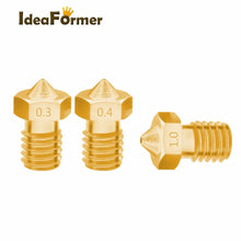 V6 Brass Nozzle Set – 5/10pcs (M6 Thread, 0.2–1.0mm) for 1.75mm Filament | Compatible with V5/V6 Hotends | Printin3D.co