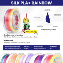 6-Roll Silk PLA+ Filament Bundle – 1.75mm | Glossy, Silky Finish for FDM Printers | Printin3D.co
