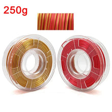 250G Silk PLA Rainbow Filament – Dual Color 1.75mm PLA for 3D Printers, Gold Blend Finish | Printin3D.co