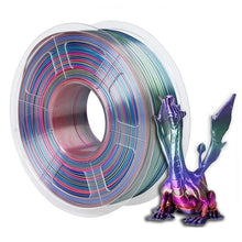 250G Silk PLA Rainbow Filament – Dual Color 1.75mm PLA for 3D Printers, Gold Blend Finish | Printin3D.co