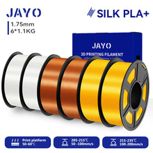6-Roll Silk PLA+ Filament Bundle – 1.75mm | Glossy, Silky Finish for FDM Printers | Printin3D.co