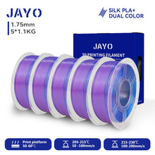 Silk PLA+ Filament – 5-Roll Bundle (1.75mm, 1.1KG Each) | Dual & Triple Rainbow Colors | Printin3D.co