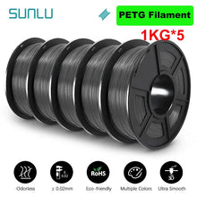 5KG Mixed 3D Printer Filament Bundle – PLA, PETG, PLA+ & Clear | 1.75mm (5 x 1KG Rolls) | Printin3D.co