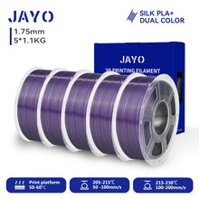 Silk PLA+ Filament – 5-Roll Bundle (1.75mm, 1.1KG Each) | Dual & Triple Rainbow Colors | Printin3D.co