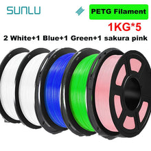 5KG Mixed 3D Printer Filament Bundle – PLA, PETG, PLA+ & Clear | 1.75mm (5 x 1KG Rolls) | Printin3D.co