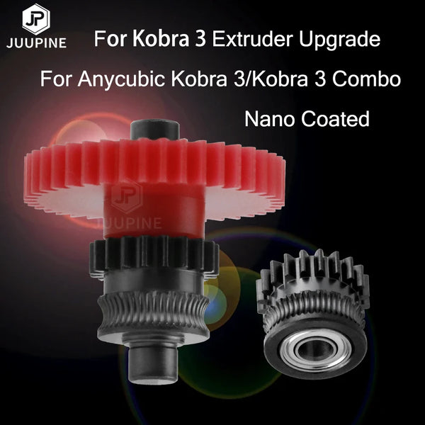 Hardened Steel Extruder Upgrade Kit – Nano-Coated One-Piece Gear for Kobra 3 3D Printer | High-Performance Accessories | Printin3D.co