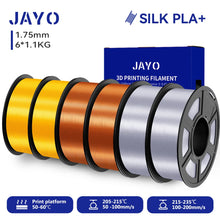 6-Roll Silk PLA+ Filament Bundle – 1.75mm | Glossy, Silky Finish for FDM Printers | Printin3D.co