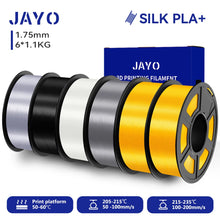 6-Roll Silk PLA+ Filament Bundle – 1.75mm | Glossy, Silky Finish for FDM Printers | Printin3D.co