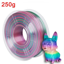 250G Silk PLA Rainbow Filament – Dual Color 1.75mm PLA for 3D Printers, Gold Blend Finish | Printin3D.co