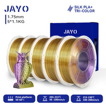 Silk PLA+ Filament – 5-Roll Bundle (1.75mm, 1.1KG Each) | Dual & Triple Rainbow Colors | Printin3D.co