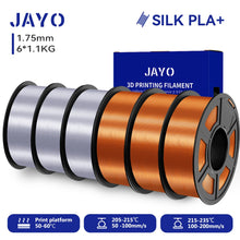 6-Roll Silk PLA+ Filament Bundle – 1.75mm | Glossy, Silky Finish for FDM Printers | Printin3D.co