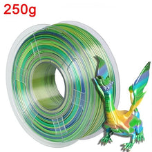 250G Silk PLA Rainbow Filament – Dual Color 1.75mm PLA for 3D Printers, Gold Blend Finish | Printin3D.co