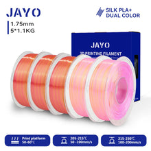 Silk PLA+ Filament – 5-Roll Bundle (1.75mm, 1.1KG Each) | Dual & Triple Rainbow Colors | Printin3D.co