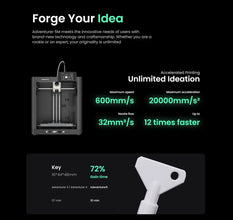Flashforge Adventurer 5M 3D Printer – High-Speed Printing, Auto-Leveling, Direct Drive Extruder & PEI Flexible Plate | Printin3D.co