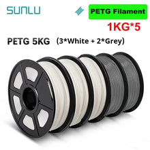 5KG Mixed 3D Printer Filament Bundle – PLA, PETG, PLA+ & Clear | 1.75mm (5 x 1KG Rolls) | Printin3D.co