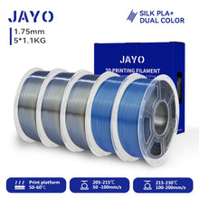 Silk PLA+ Filament – 5-Roll Bundle (1.75mm, 1.1KG Each) | Dual & Triple Rainbow Colors | Printin3D.co