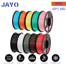 10-Roll Multicolor PLA+ / PLA / PETG Filament Bundle – 1.75mm | No-Bubble FDM Filament | Printin3D.co