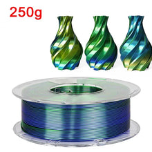 250G Silk PLA Rainbow Filament – Dual Color 1.75mm PLA for 3D Printers, Gold Blend Finish | Printin3D.co