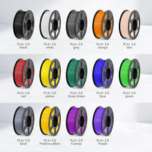 10-Roll Multicolor PLA+ / PLA / PETG Filament Bundle – 1.75mm | No-Bubble FDM Filament | Printin3D.co