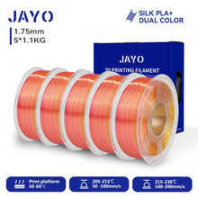 Silk PLA+ Filament – 5-Roll Bundle (1.75mm, 1.1KG Each) | Dual & Triple Rainbow Colors | Printin3D.co