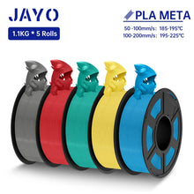 5-Roll Mixed PLA Filament Bundle – PLA+, Matte, Meta & PLA 2.0 | 1.75mm, 1.1KG Each | Printin3D.co