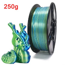 250G Silk PLA Rainbow Filament – Dual Color 1.75mm PLA for 3D Printers, Gold Blend Finish | Printin3D.co