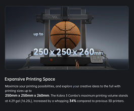ANYCUBIC Kobra 3 Combo – Multi-Color FDM 3D Printer with 600mm/s Speed & 250×250×260mm Build Volume | Printin3D.co