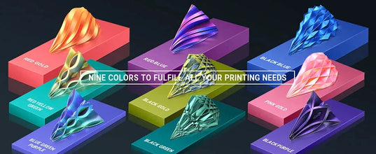 10-Roll Multicolor PLA+ / PLA / PETG Filament Bundle – 1.75mm | No-Bubble FDM Filament | Printin3D.co