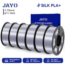 6-Roll Silk PLA+ Filament Bundle – 1.75mm | Glossy, Silky Finish for FDM Printers | Printin3D.co