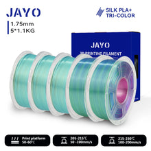 Silk PLA+ Filament – 5-Roll Bundle (1.75mm, 1.1KG Each) | Dual & Triple Rainbow Colors | Printin3D.co