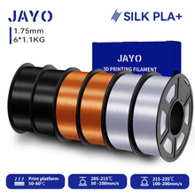 6-Roll Silk PLA+ Filament Bundle – 1.75mm | Glossy, Silky Finish for FDM Printers | Printin3D.co