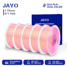 Silk PLA+ Filament – 5-Roll Bundle (1.75mm, 1.1KG Each) | Dual & Triple Rainbow Colors | Printin3D.co