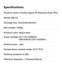 Space Pi Filament Dryer Plus – Dual Roll Capacity, 160W Heating for 2KG Filament | Printin3D.co