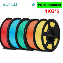 5KG Mixed 3D Printer Filament Bundle – PLA, PETG, PLA+ & Clear | 1.75mm (5 x 1KG Rolls) | Printin3D.co