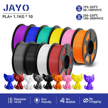 10-Roll Multicolor PLA+ / PLA / PETG Filament Bundle – 1.75mm | No-Bubble FDM Filament | Printin3D.co