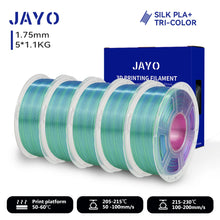 Silk PLA+ Filament – 5-Roll Bundle (1.75mm, 1.1KG Each) | Dual & Triple Rainbow Colors | Printin3D.co