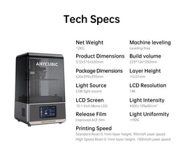 ANYCUBIC Photon Mono M7 – 14K MSLA Resin 3D Printer with 10” Screen, Ultra-Fast 150mm/h Speed & 223×126×230mm Build Volume | Printin3D.co