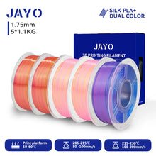 Silk PLA+ Filament – 5-Roll Bundle (1.75mm, 1.1KG Each) | Dual & Triple Rainbow Colors | Printin3D.co