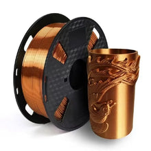 250G Silk PLA Rainbow Filament – Dual Color 1.75mm PLA for 3D Printers, Gold Blend Finish | Printin3D.co