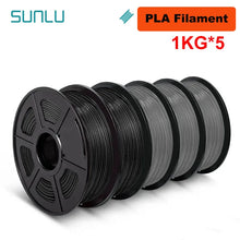 5KG Mixed 3D Printer Filament Bundle – PLA, PETG, PLA+ & Clear | 1.75mm (5 x 1KG Rolls) | Printin3D.co