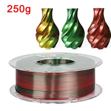 250G Silk PLA Rainbow Filament – Dual Color 1.75mm PLA for 3D Printers, Gold Blend Finish | Printin3D.co