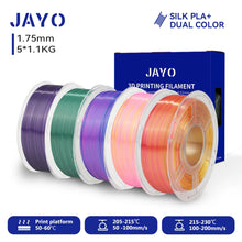 Silk PLA+ Filament – 5-Roll Bundle (1.75mm, 1.1KG Each) | Dual & Triple Rainbow Colors | Printin3D.co