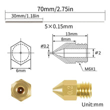 0.2mm MK8 Nozzle – 10PCS Precision Brass Nozzles for Ender 3/5, CR-10 Series | Printin3D.co