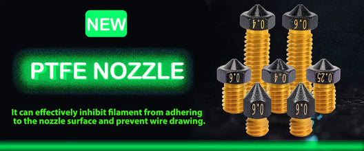 V6 Brass Nozzle Set – 5/10pcs (M6 Thread, 0.2–1.0mm) for 1.75mm Filament | Compatible with V5/V6 Hotends | Printin3D.co