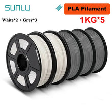 5KG Mixed 3D Printer Filament Bundle – PLA, PETG, PLA+ & Clear | 1.75mm (5 x 1KG Rolls) | Printin3D.co