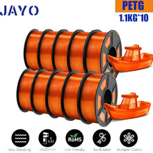 10-Roll PETG Filament Bundle – 1.75mm | Bubble-Free, Multi-Color 3D Printing | 1.1KG Each | Printin3D.co