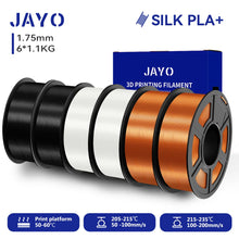 6-Roll Silk PLA+ Filament Bundle – 1.75mm | Glossy, Silky Finish for FDM Printers | Printin3D.co