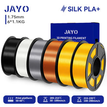 6-Roll Silk PLA+ Filament Bundle – 1.75mm | Glossy, Silky Finish for FDM Printers | Printin3D.co