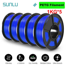 5KG Mixed 3D Printer Filament Bundle – PLA, PETG, PLA+ & Clear | 1.75mm (5 x 1KG Rolls) | Printin3D.co
